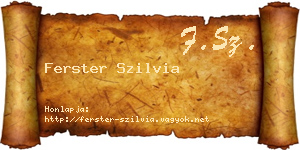 Ferster Szilvia névjegykártya